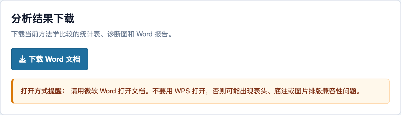 Bland–Altman 方法学比较：下载页