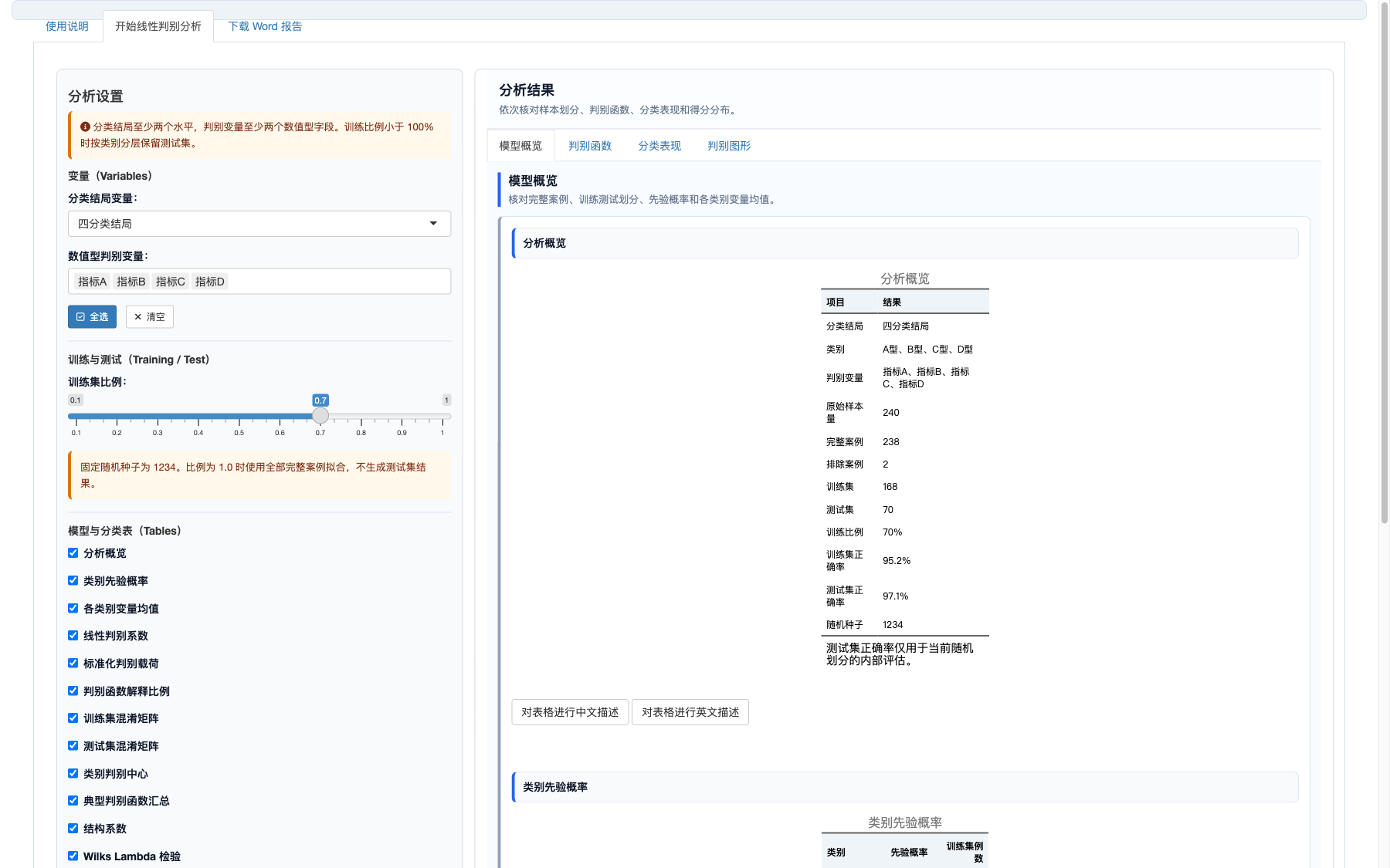 线性判别分析：分析设置与模型概览