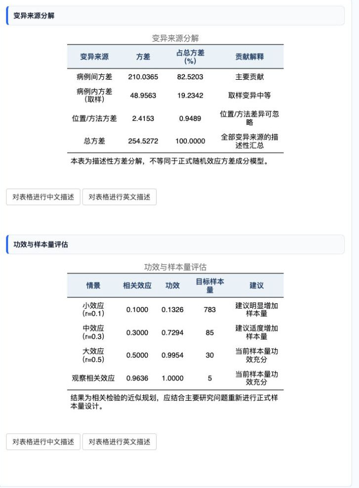 标志物取样异质性分析：变异来源与功效