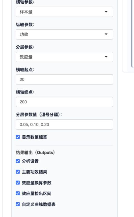 线性模型功效分析：完整结果输出选项