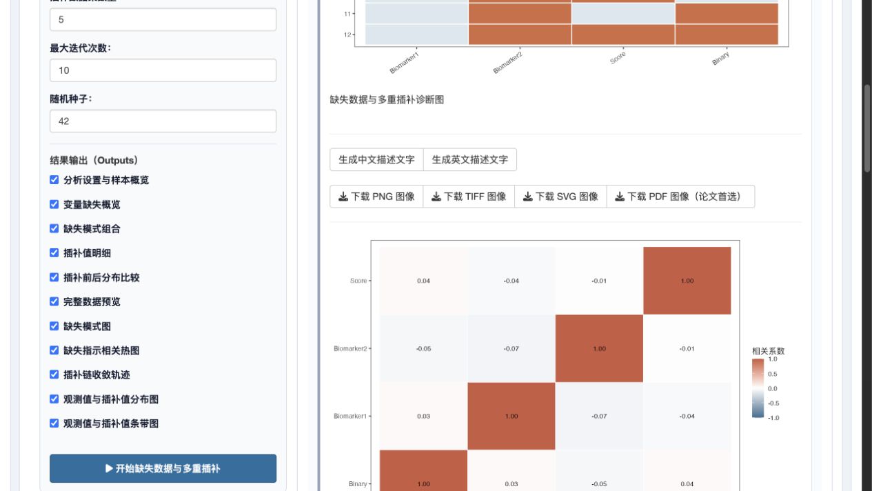 缺失数据与多重插补：收敛轨迹和分布诊断