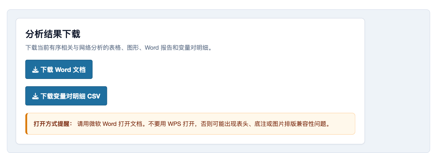 有序相关与网络分析：下载页面