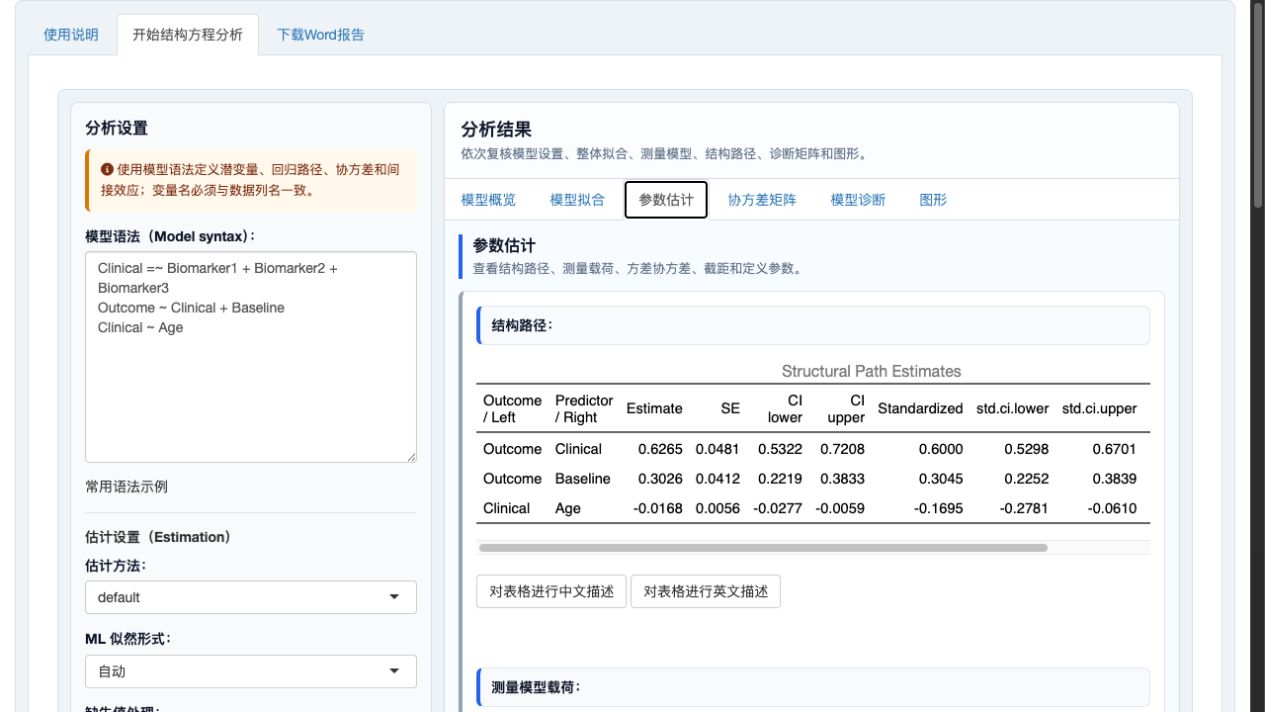 结构方程模型：参数估计